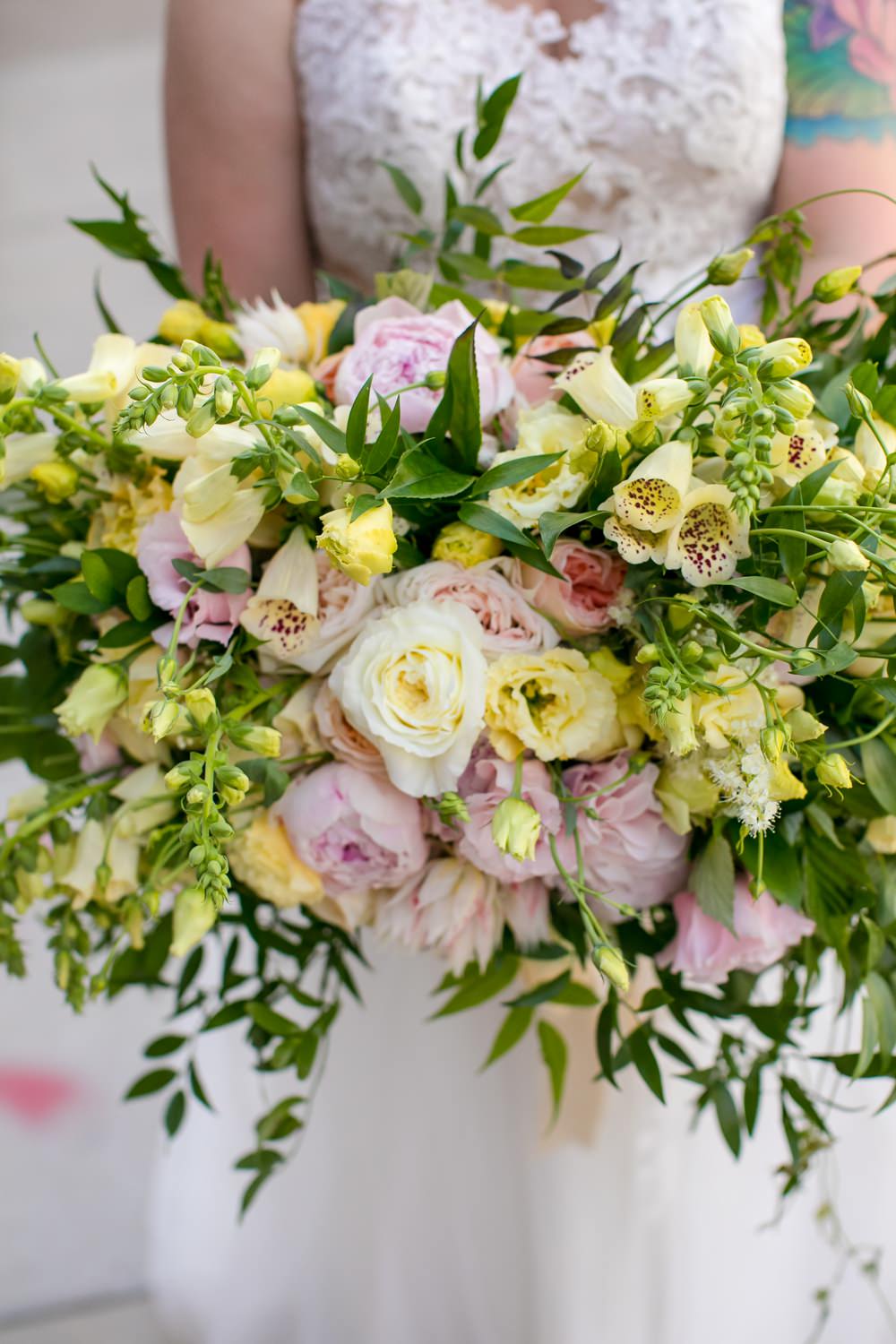 Bouquet Flowers Bride Bridal Pink Oversized Large Peony Peonies Rose Foliage Greenery Floral Minneapolis Wedding Jeannine Marie Photography