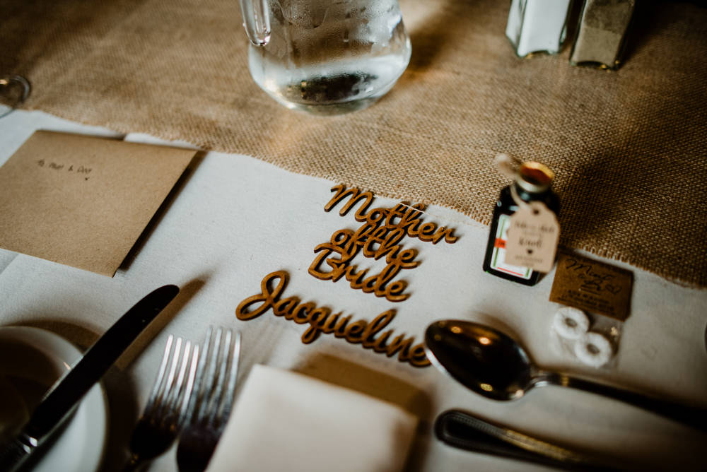 Laser Cut Place Name Fun Barn Wedding Kazooieloki Photography