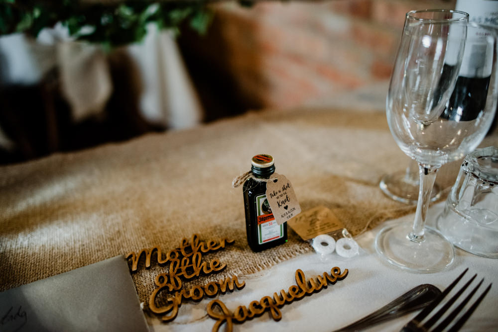 Mini Bottle Drink Favours Fun Barn Wedding Kazooieloki Photography