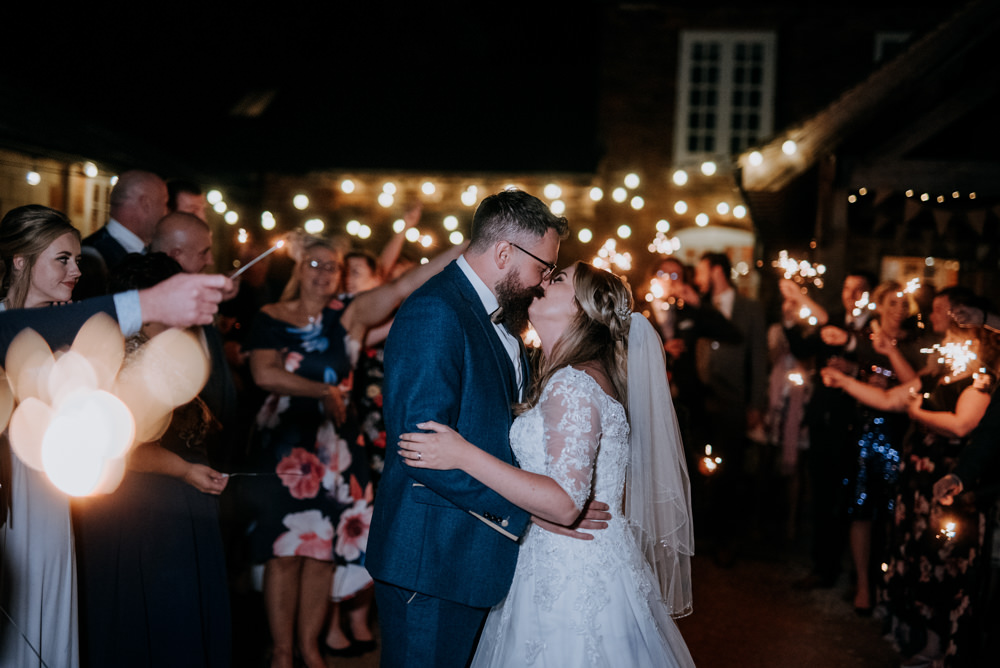 Sparklers Sparkler Exit Send Off Fun Barn Wedding Kazooieloki Photography