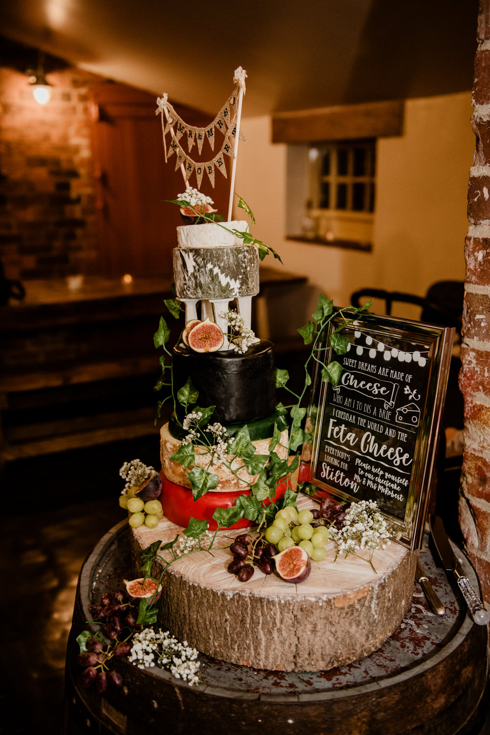 Cheese Tower Cake Stack Fun Barn Wedding Kazooieloki Photography