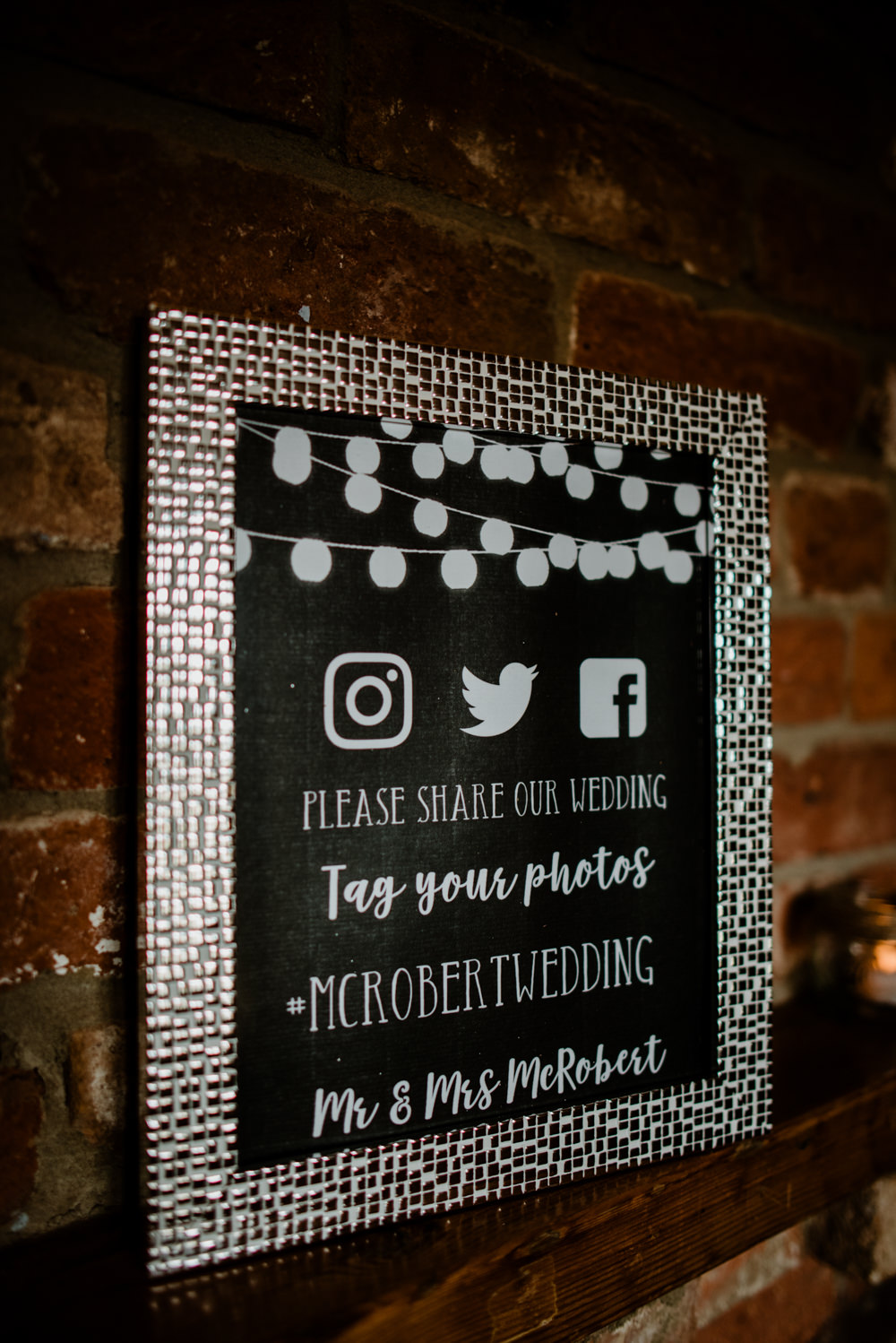 Hashtag Sign Signs Fun Barn Wedding Kazooieloki Photography