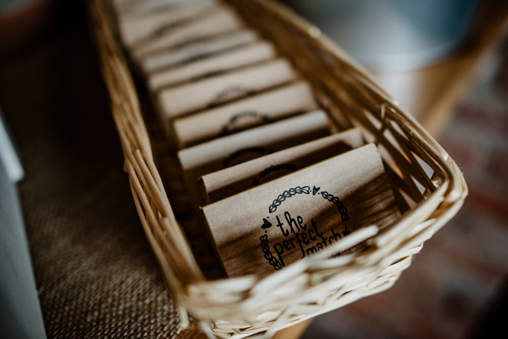Personalised Match Box Fun Barn Wedding Kazooieloki Photography