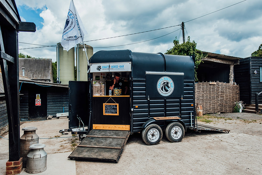Horsebox Bar Drinks Hookhouse Farm Wedding Anna Pumer Photography