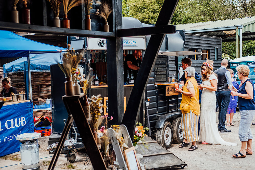 Horsebox Bar Drinks Hookhouse Farm Wedding Anna Pumer Photography