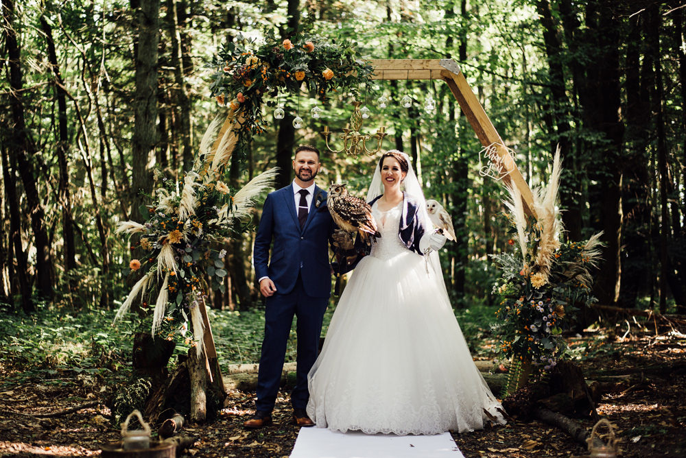 Longton Wood Wedding Alex Tenters Photography Flower Arch Hexagon Backdrop Ceremony Aisle Flowers