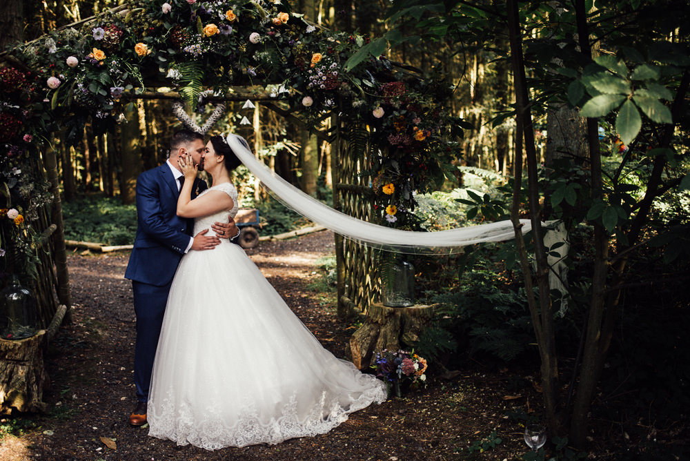 Flower Arch Entrance Backdrop Longton Wood Wedding Alex Tenters Photography
