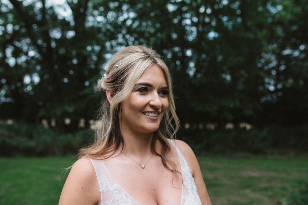 Bride Bridal Hair Make Up Milling Barn Wedding Hertfordshire Emily Tyler Photography