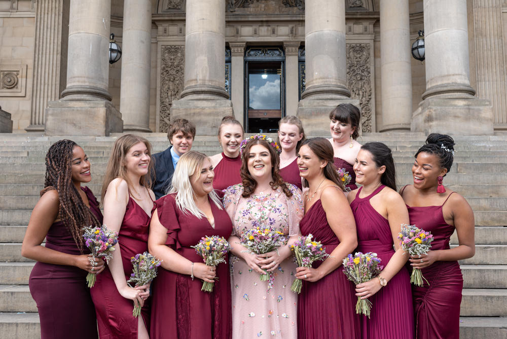 Bridesmaids Bridesmaid Dress Dresses Burgundy Northern Monk Brewery Wedding Lisa Howard Photography