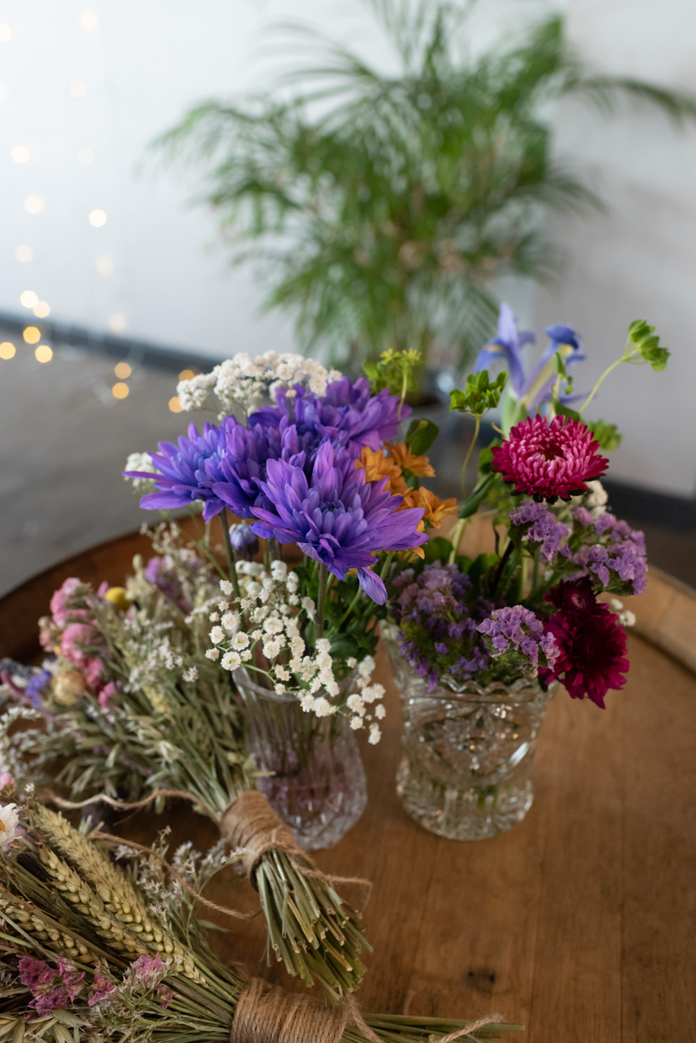Table Flowers Vase Centrepiece Decor Northern Monk Brewery Wedding Lisa Howard Photography