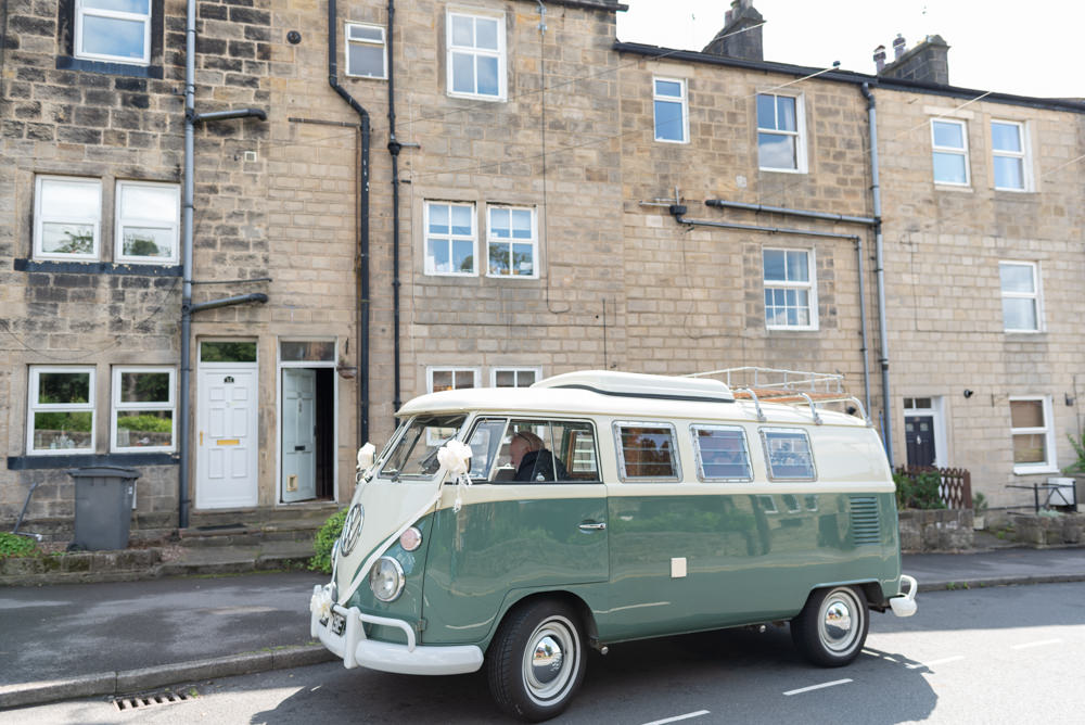 VW Campervan Transport Northern Monk Brewery Wedding Lisa Howard Photography