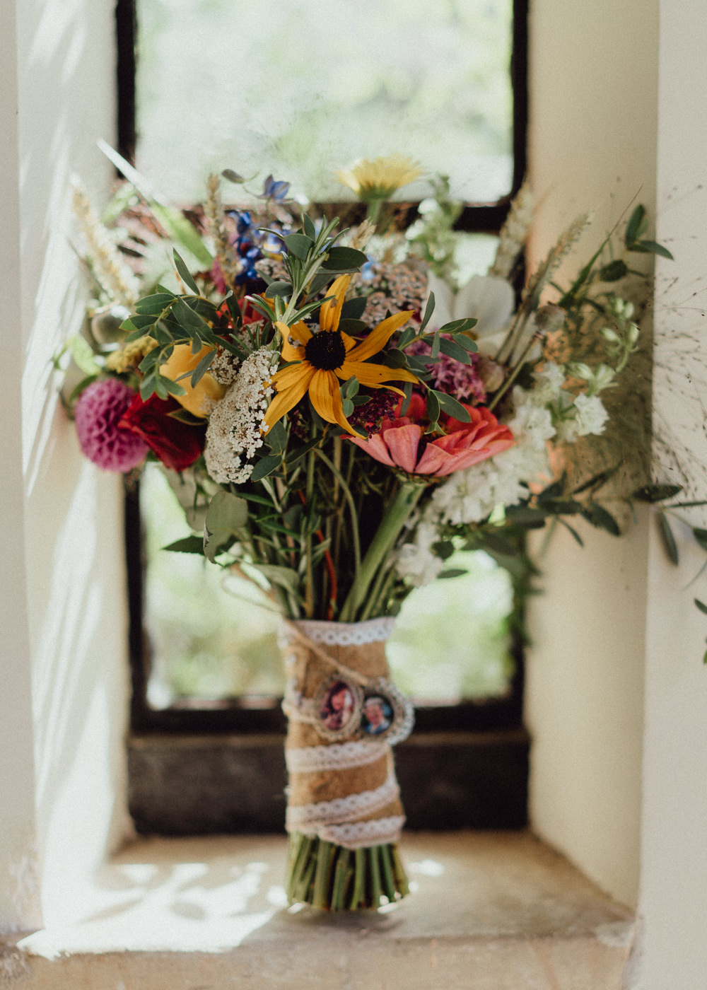 Bouquet Flowers Bride Bridal Dahlia Wheat Greenery Priors Court Barn Wedding Emily & Steve Photography