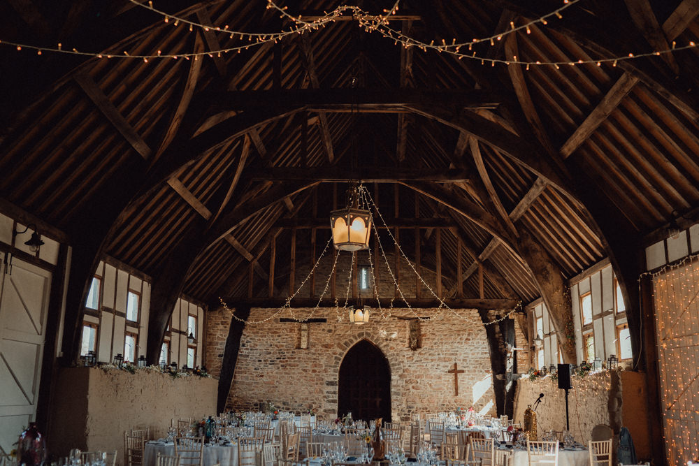 Fairy Lights Lighting Priors Court Barn Wedding Emily & Steve Photography