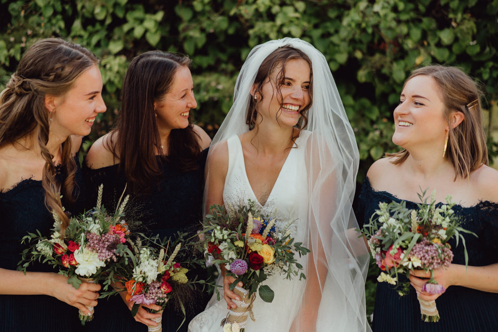 Bridesmaids Bridesmaid Dress Dresses Navy Blue Priors Court Barn Wedding Emily & Steve Photography