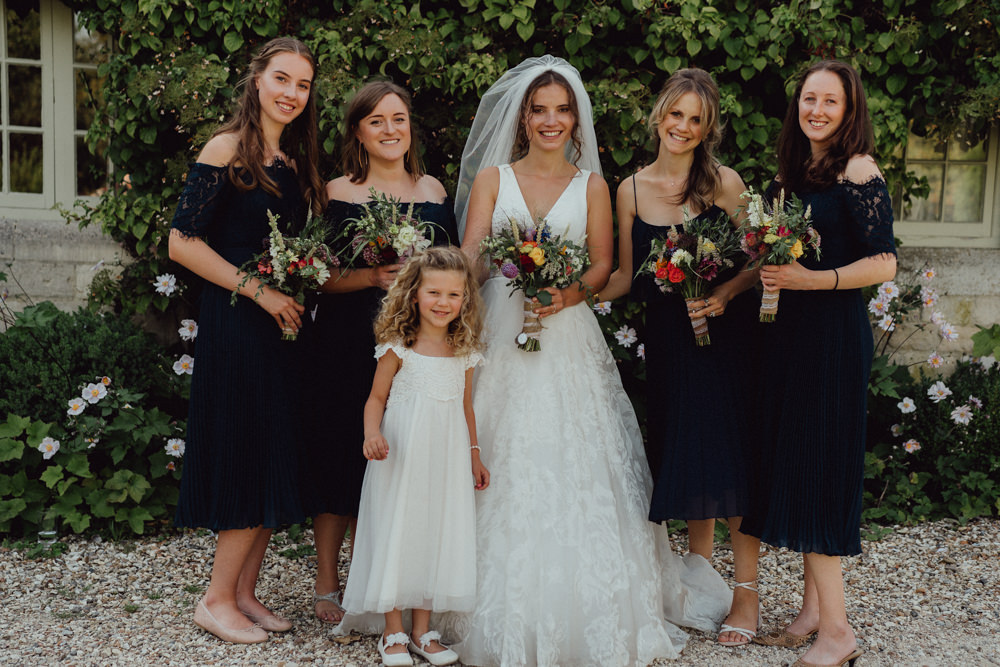 Bridesmaids Bridesmaid Dress Dresses Navy Blue Priors Court Barn Wedding Emily & Steve Photography