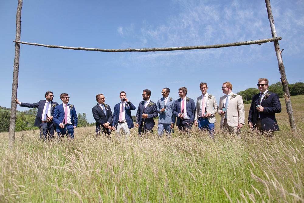 Groom Groomsmen Suits Rustic Tipi Wedding Cotton Candy Weddings