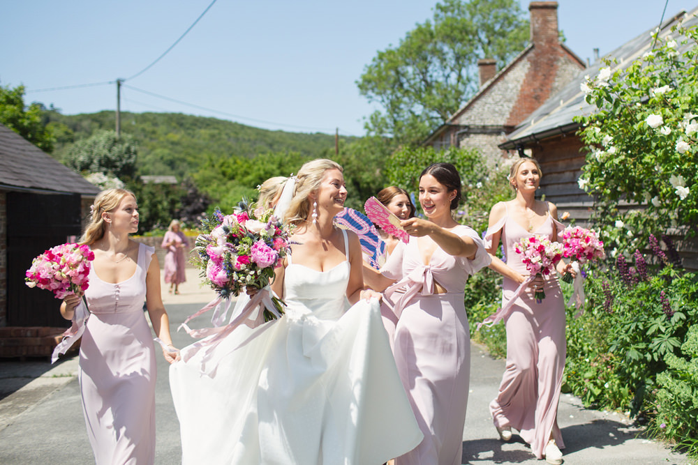 Bridesmaids Bridesmaid Dress Dresses Pink Bride Bridal Dress Gown Jesus Piero Straps Rustic Tipi Wedding Cotton Candy Weddings