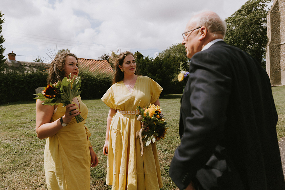 Yellow Bridesmaid Dress Dresses Bridesmaids Sunflowers Wedding Chris Bradshaw Photography