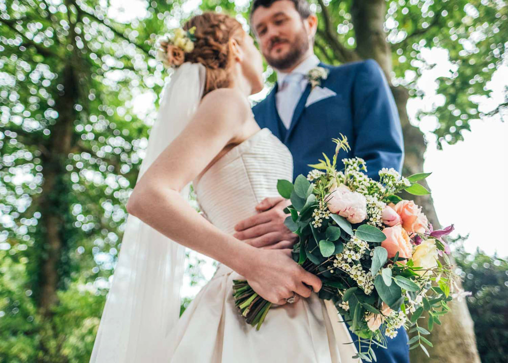 Bouquet Flowers Bride Bridal Euclyptus Peony Peonies Rose Tinakilly Country House Wedding Conor Brennan Photography