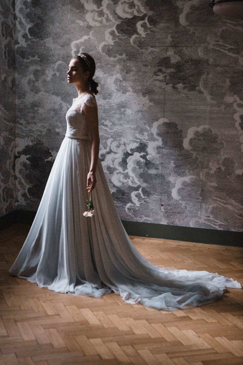 Bride Bridal Dress Gown Naomi Neoh Tulle Train Whimsical Elegant Wedding Ideas Mandorla London