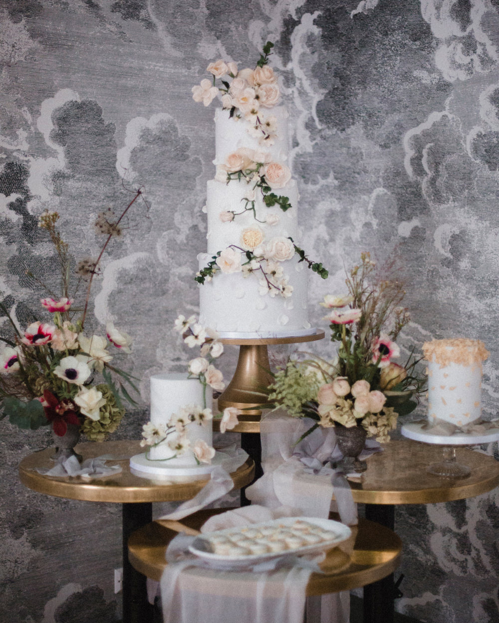 Cake Table Dessert Floral Spring Pretty Pastel Whimsical Elegant Wedding Ideas Mandorla London