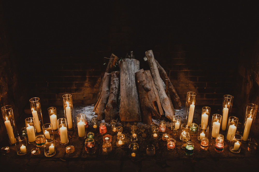 Candles Ceremony Wiltshire Barn Wedding Photography34