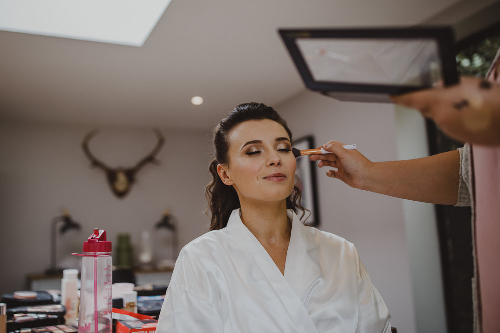 Bride Bridal Make Up Wiltshire Barn Wedding Photography34