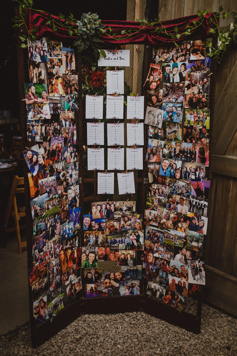 Table Chart Seating Plan Photos Wiltshire Barn Wedding Photography34