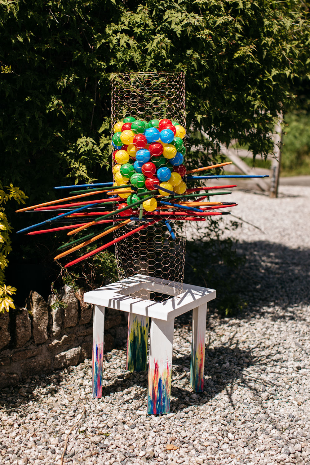 Kerplunk Game Wonwood Barton Wedding Emma Barrow Photography