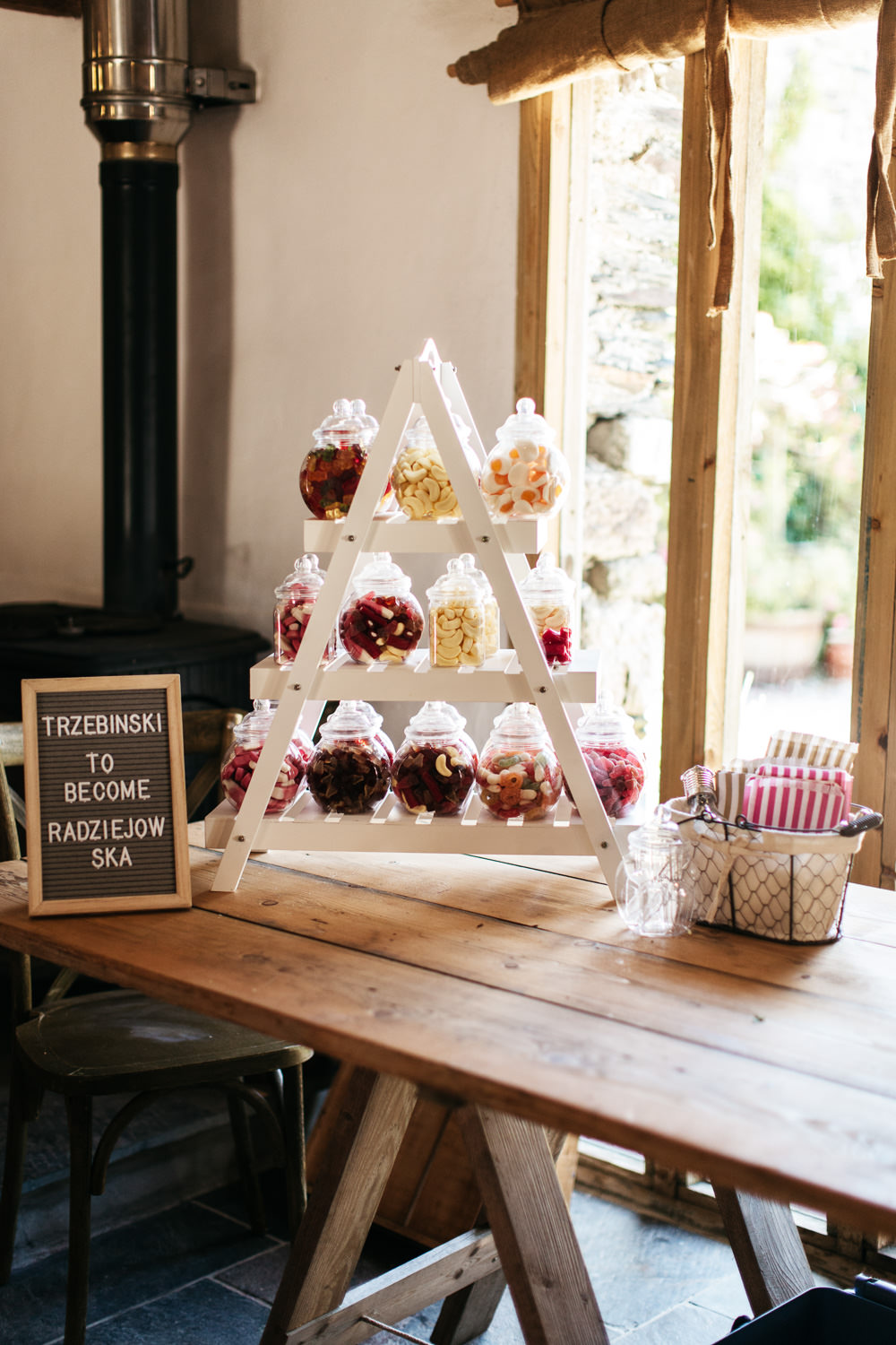 Sweetie Table Sweet Bar Station Wonwood Barton Wedding Emma Barrow Photography