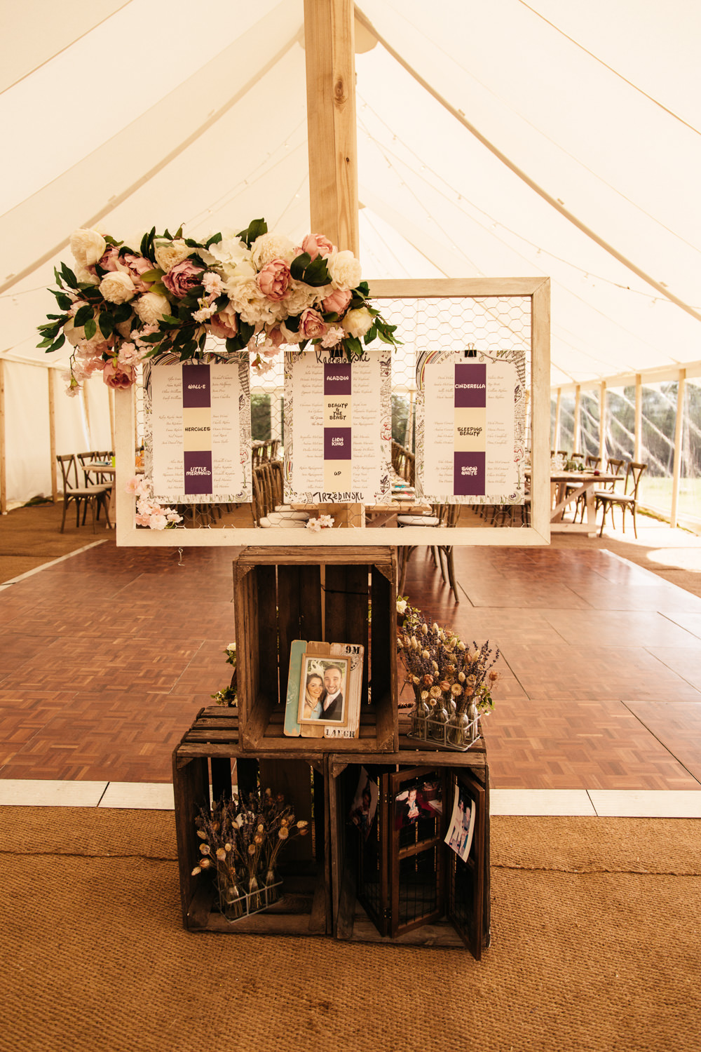 Table Plan Seating Chart Flowers Wonwood Barton Wedding Emma Barrow Photography