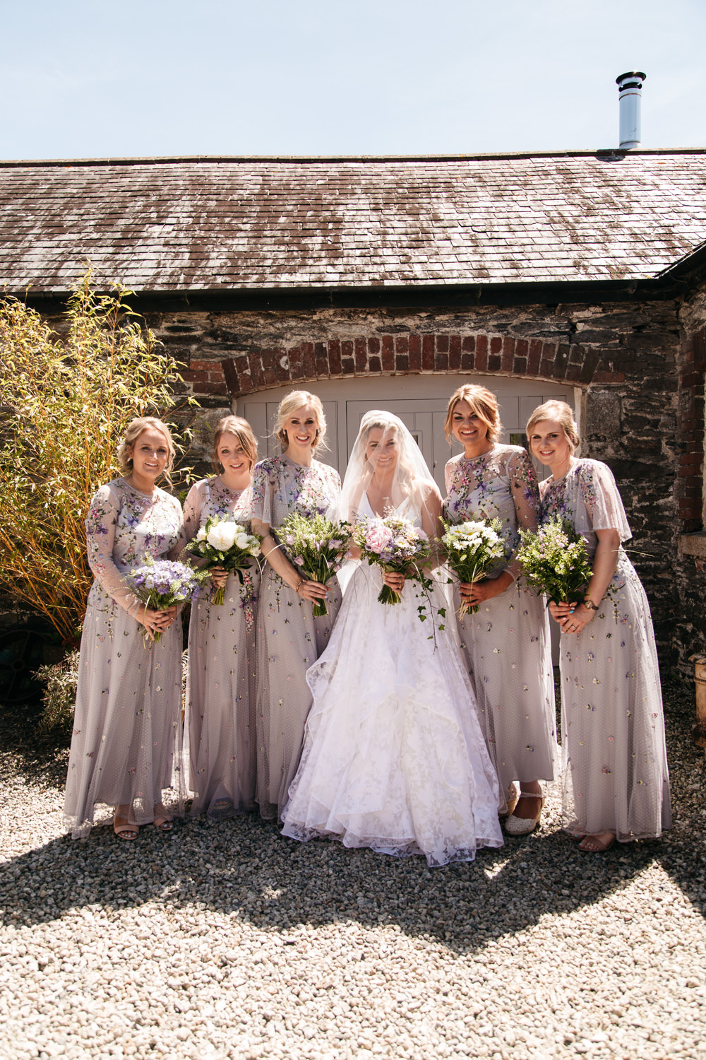 Bridesmaid Bridesmaids Dress Dresses ASOS Floral Wonwood Barton Wedding Emma Barrow Photography