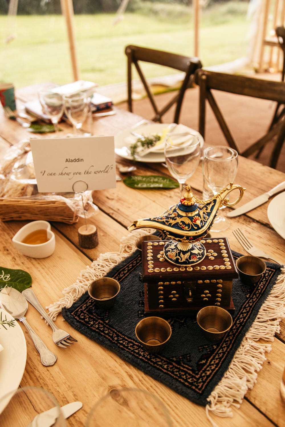 Centrepiece Decor Lamp Wonwood Barton Wedding Emma Barrow Photography