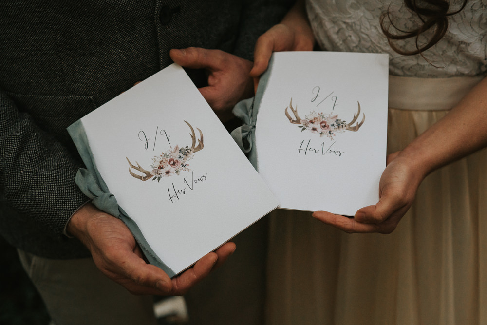 Vows Book Booklet Woodland Wedding Inspiration Stephanie Dreams Photography