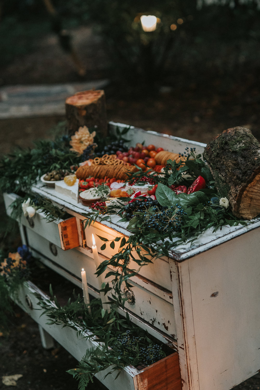 Grazing Table Sharing Platter Woodland Wedding Inspiration Stephanie Dreams Photography