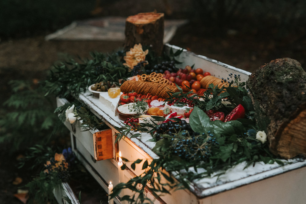 Grazing Table Sharing Platter Woodland Wedding Inspiration Stephanie Dreams Photography