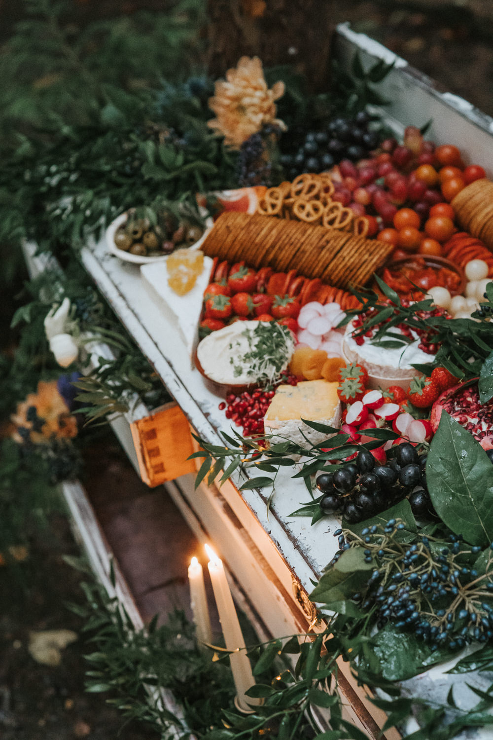 Grazing Table Sharing Platter Woodland Wedding Inspiration Stephanie Dreams Photography