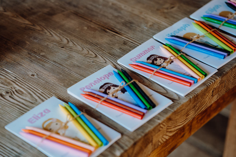 Kids Childrens Packs Colouring In Aquapetra Resort Spa Wedding Peter Hughes Photography