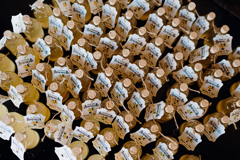 Mini Drinks Bottle Favours Aquapetra Resort Spa Wedding Peter Hughes Photography
