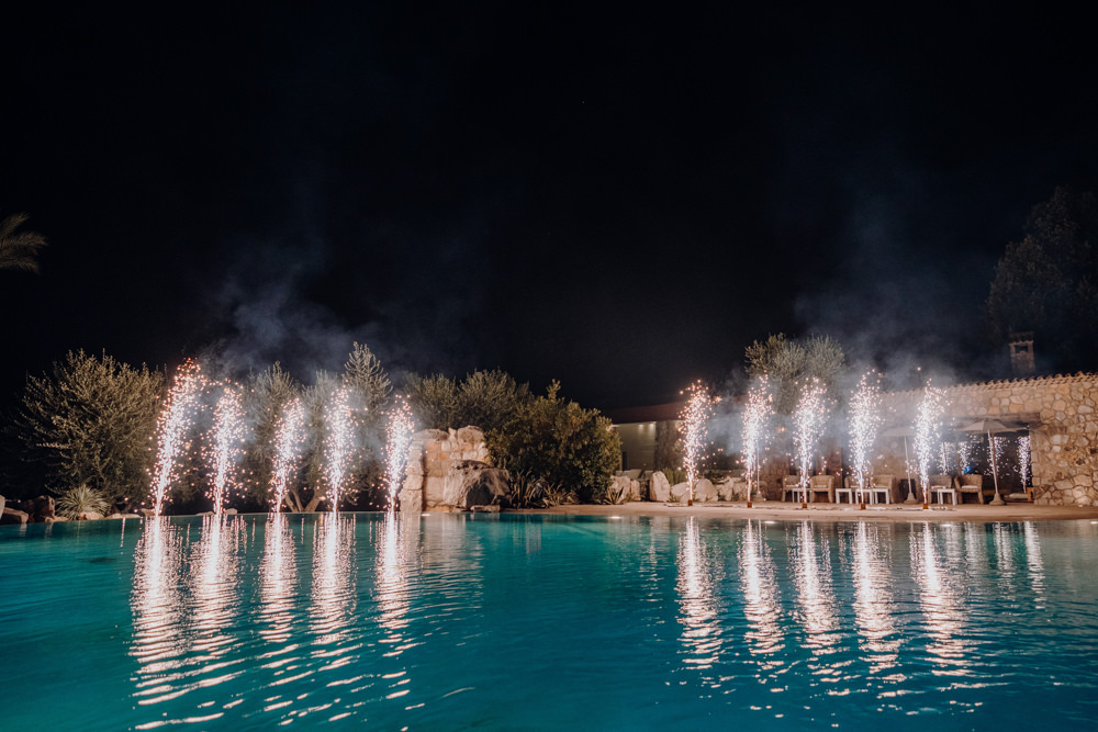 Fireworks Aquapetra Resort Spa Wedding Peter Hughes Photography