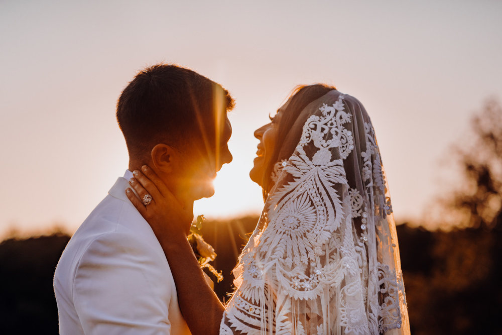 Lace Veil Aquapetra Resort Spa Wedding Peter Hughes Photography