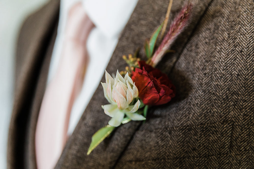 Groom Buttonhole Flowers California Ranch Wedding WildflowerPhotoCo