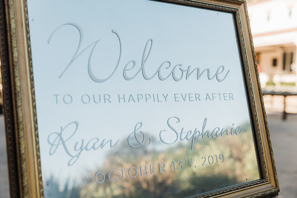 Welcome Sign Signs Signage Mirror Calligraphy California Ranch Wedding WildflowerPhotoCo