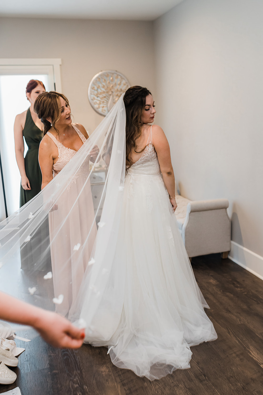 Bride Bridal Veil Dress Gown Watters California Ranch Wedding WildflowerPhotoCo