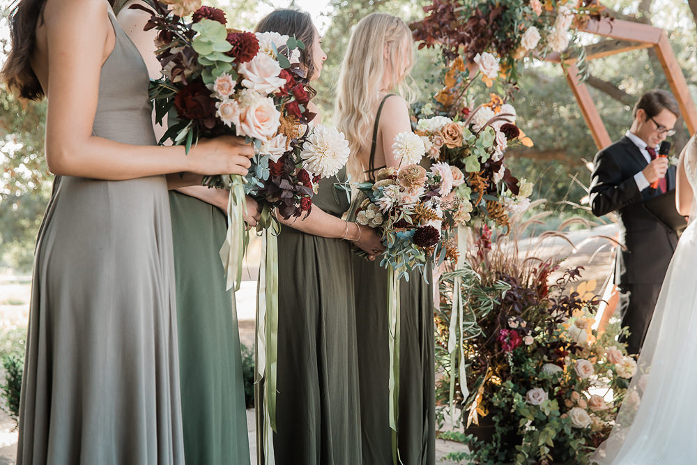 Bridesmaids Bridesmaid Dress Dresses Green California Ranch Wedding WildflowerPhotoCo