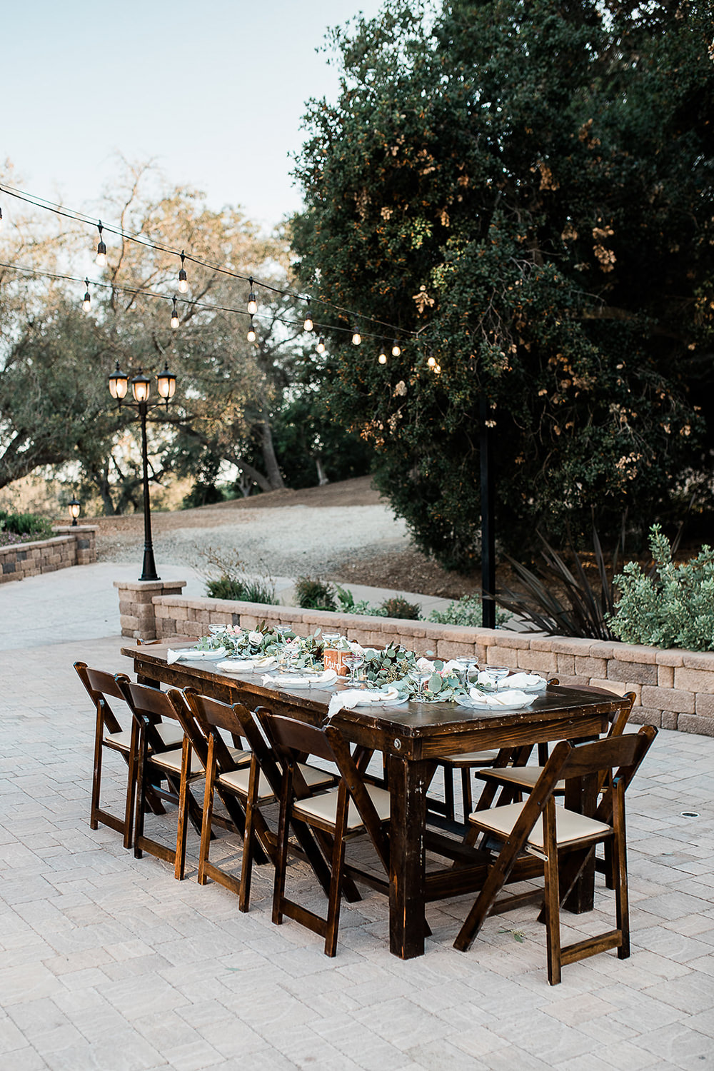 Table Garland Runner Decor Greenery Foliage California Ranch Wedding WildflowerPhotoCo