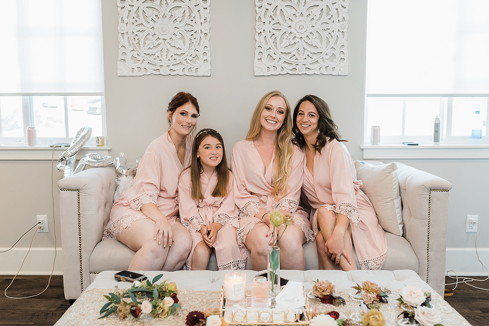 Bride Bridal Bridesmaids Dressing Gowns Robes California Ranch Wedding WildflowerPhotoCo