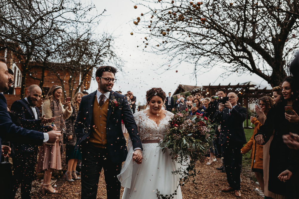Confetti Throw Christmas Marquee Wedding Thyme Lane Photography