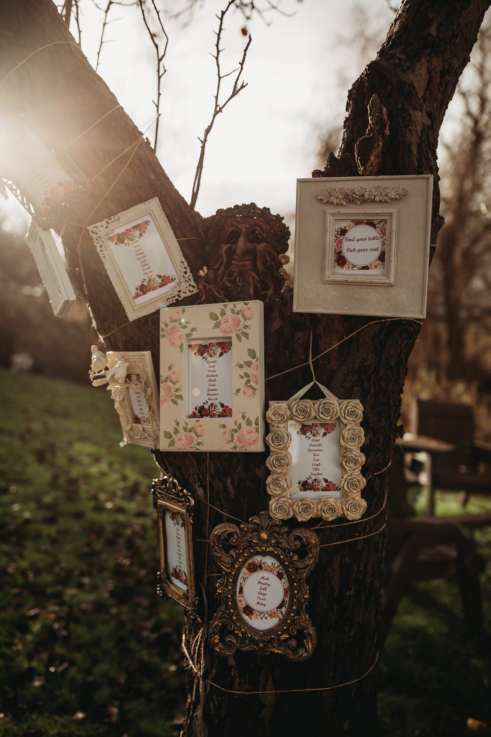 Table Plan Seating Chart Frames Tree Christmas Marquee Wedding Thyme Lane Photography