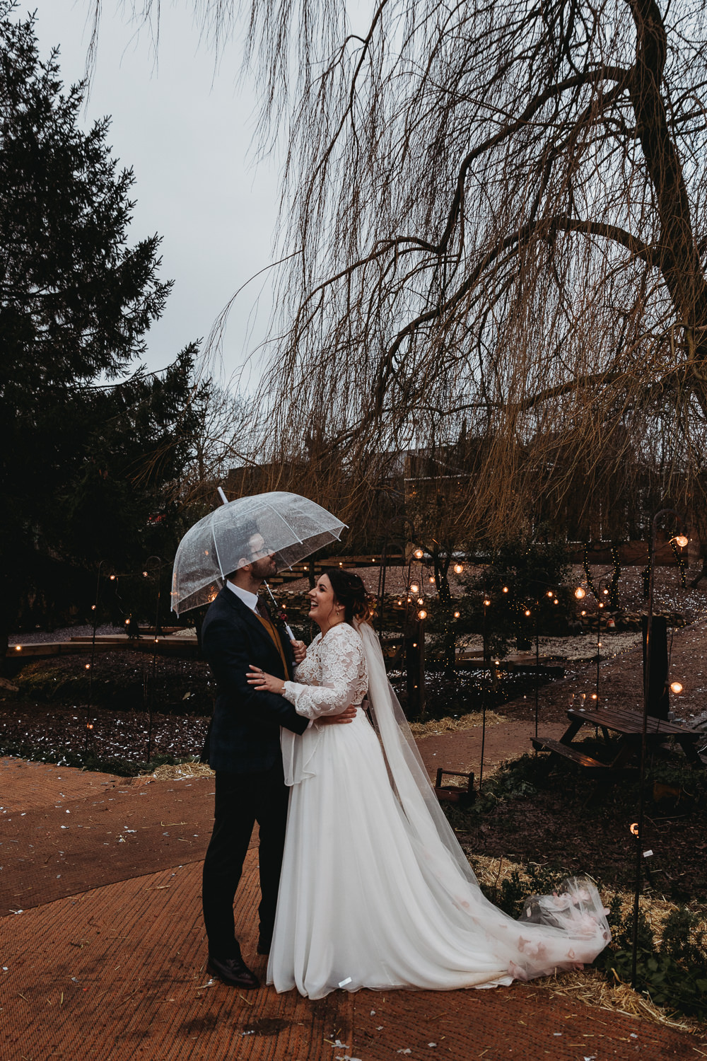 Umbrellas Christmas Marquee Wedding Thyme Lane Photography